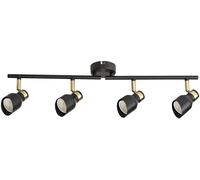 Rabalux Lilou lámpara de techo 4x25 W negro-oro 73050