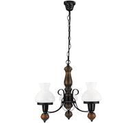 Rabalux Petronel lámpara colgante 3x60 W negro-marrón 7078