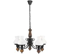 Rabalux Petronel lámpara colgante 5x60 W negro-marrón 7079