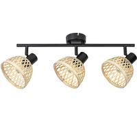 Rabalux Rattan lámpara de techo 3x15 W negro-beige 3135
