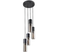 Rabalux Ronno lámpara colgante 4x25 W negro-humado 72054