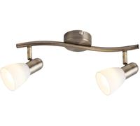 Rabalux Soma lámpara de techo 2x40 W blanco-marrón 6307