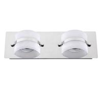 Rabalux Tony lámpara de pared 2x5 W cromo-vidrio opalino 5490