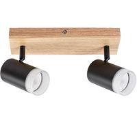 Rabalux Toras lámpara de techo 2x5 W negro-madera 73122