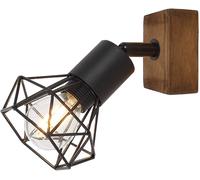 Rabalux Zeus lámpara de pared 1x40 W negro-madera 3137