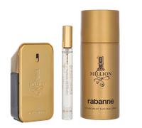 Rabanne 1 Million Eau de Toilette 50 ml Set de regalo 2025 (contiene 50 ml EDT, 150 ml desodorante en spray y 10 ml de spray de viaje)