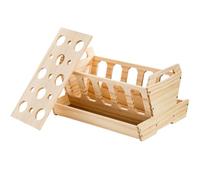 Rabbid - Alimentador Robusto de Wooder rústico | Hygiennic Alimenter Support para Guy Chinchillas Hamsters Animales pequeños, Accesorios de Jaula Casa de apartamento al Aire Libre