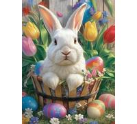 Rabbit 4000 Piece Jigsaw Puzzles for Adults, Colourful, Challenging & Brainteasing Adult Puzzles 4000 Pieces Colorful Tulips, Fun jigsaws for The Whole Family 56x34 Inch