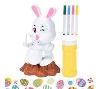 Rabbit Bubble Machine, Kids Blower Toy, 4.92x4.53x8.11 Inches Leak-Proof Bubbled Maker with Music Light, Fun Toy Accessory, Interactive Bubble Device with Painting Design, Bubbled Machine for Party