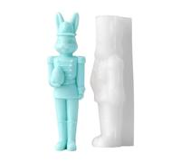 Rabbit Candle Mold - 3D Nutcracker Bunny Candle Making Supplies, Aromatherapy Plaster Making Tool - for Plaster Ornament, Resin Art Home Decorations, DIY Craft Lovers