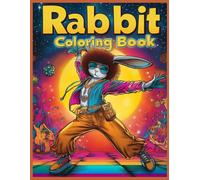 Rabbit Coloring Book: Disco Bunny Dancing - Fun Animal Coloring Pages for Stress Relief and Creativity