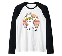 Rabbit Dabbing Too Hip To Hop Bunny Funny Easter Day Camiseta Manga Raglan
