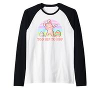 Rabbit Dabbing Too Hip To Hop Bunny Funny Easter Day Camiseta Manga Raglan