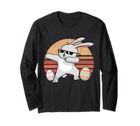 Rabbit Dabbing Too Hip To Hop Bunny Funny Easter Day Manga Larga