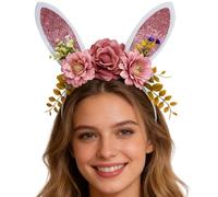 Rabbit Ears Decorations Supplies -Easter Bunny Ears,Glitter Cartoon Cute Cosplay Decoration | Glitter Soft Adjustable Cute Cartoon For Cosplay Photo Booth Birthday Makeup Christmas Party