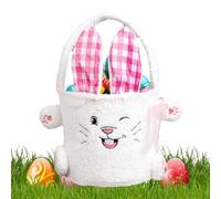 Rabbit Easter Basket, Cute Easter Bags For Kids, Easter Egg Hunting Basket, Plush Easter Bunny Basket, Easter Buckets For Kids Boys Girls, Easter Bunny Egg Hunting Bag, Kids Rabbit Easter Bag
