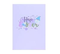 Rabbit Easter Cards, Cards, Bunny Easter Greeting Card, Happy Easter Cards, Colorful Holiday Note Cards, Pop Up Bunny Cards, 13 x 18 cm, 5,12 x 7,09 pulgadas for Easter