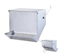 Rabbit Feeder Automatic Feeding Station with Lid - Metal Bunny Food Dispenser with Hooks and Support Frame | Small Animal Feeder For Rabbit Guinea Pig Chinchilla Ferret Hamster Bird Indoor Outdoor