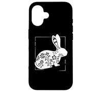 Rabbit Floral Mandala For Bunny Lovers Women Girl Carcasa para iPhone 16