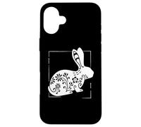 Rabbit Floral Mandala For Bunny Lovers Women Girl Carcasa para iPhone 16 Plus