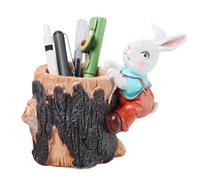 Rabbit Flower Pot, Bunny Resin Garden Planter, 4.92 Inches Portable Adorable Succulents Containers, Decorative Garden Pots for Yard, Grave Flower Pots
