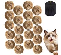 Rabbit Fur Ball Cat Toy, Soft Fluffy Cat Toy Ball, Furry Catnip Toys Balls, Washable & Fun to Chase, for Kicks & Games, Chasing, Kicking & Indoor Exercise & Bonding Cats (20pcs)
