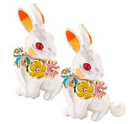 Rabbit Hamster Bunny Ears Costume Food Bunnies Decor Snuggle Jewelry Tray Trinket Dish Guinea Pig Accessories Brooch for Men Pet