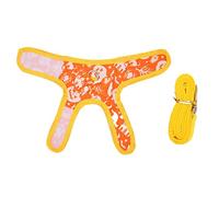 Rabbit Harness and Leash Set | Pumpkin Pattern Holiday Costume for Small Pets | Breathable Polyester Vest with Hook & Loop Closure | Adjustable Fit for Bunnies/Guinea Pigs (S)