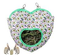 Rabbit Hay Bag - Guinea Hay Bag, Slow Feed Hay Bag, Bunny Hay Feeders | Foldable Rabbit Hay Bag, Rabbit Hay Feeder with 2 Metal Buckles For Chinchilla, Guinea