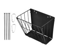 Rabbit Hay Feeder - Acero 17,5 x 7,5 x 15,7 cm Diseño plegable | Chinchilla Hay Feeder with Hook Metal Frame | Wall-Mounted Food Bowl for Pet Rabbits Small Animals Hutch Feeding