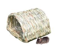 Rabbit House - Refugio de Conejo de ensamblaje, nicho Escondido en Material Natural | Túnel de heno para Animales pequeños, Juguetes para Masticar y Loft, Accesorios de Confort para roedores