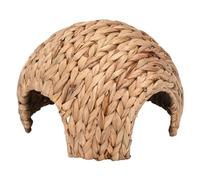 Rabbit House - Túnel de conejo natural, túnel para mascotas tejido a mano | Alfombra de heno cómoda y juguete para masticar, escondite hecho a mano para animales, conejos, hámsters