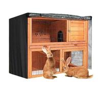 Rabbit Hutch Cover - Rectangular outdoor rabbit cage for winter | Waterproof and dustproof | Transparent window rabbits cage cover, 210D Oxford Cloth Thermal Pet Winter Protection Supplies