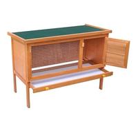 Rabbit Hutch Small Animal House with Wooden Frame - Durable & Spacious Living Space for Rabbits, Guinea Pigs & Small Pets - Easy Assembly & Weather-Resistant Design
