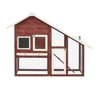 Rabbit Hutch with Run 140 x 63 x 120 cm - Jaula pequeña para animales de madera de pino maciza, uso en exterior e interior, duradero y resistente a la intemperie para conejos, cerdos de Guinea y otras