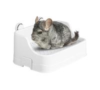 Rabbit Litter Box - Small Animal Pet Potty Rabbits | Guinea Pigs | Chinchilla Toilet Training Tray with Split Type Design | PP Material Easy Clean Litter Box,Secure Side Buckles, White Or Green