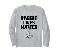 Rabbit Lives Matter Divertido Humor sobre los Derechos de los Animales Manga Larga