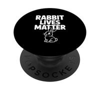 Rabbit Lives Matter Divertido Humor sobre los Derechos de los Animales PopSockets PopGrip Adhesivo