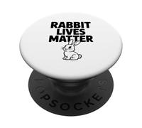 Rabbit Lives Matter Divertido Humor sobre los Derechos de los Animales PopSockets PopGrip Adhesivo
