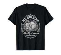Rabbit Me Resolviendo Mis Problemas Dormir Siesta Divertido Camiseta