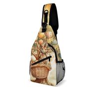 Rabbit on the Tree - Bolsa bandolera para adultos, bolsa cruzada con múltiples bolsillos, mochila para festivales, entrenamiento, viajes