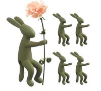 Rabbit Plant Propagation Supports - 5-Piece Bunny Vase Mount Fixtures for Indoor and Outdoor Houseplants, Bonsai, Small Plant Climbing and Fixing | Window Sill, Balcony, Table, Gardening Accessories