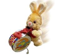 Rabbit Playing Drum Toy, Plush Animal Robot Wind Up Toy, Interactive Walking Electric Bunny Model, Fun Easter Gift for Kids, Boys and Girls, Sturdy Construction, Lightweight,
