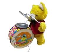 Rabbit Playing Drum Toy, Plush Animal Robot Wind Up Toy, Interactive Walking Electric Bunny Model, Fun Easter Gift for Kids, Boys and Girls, Sturdy Construction, Lightweight,