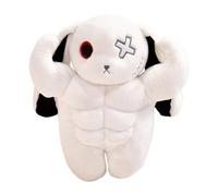 Rabbit Plush, Bunny Doll, Soft Texture PP Cotton Lightweight Strong Stitching Huggable Cozy Companion Portable, Stuffed Animal Toy for Kids Home Bedroom Present, 11.81x5.91x4.72Inches, White, Black