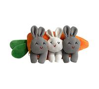 Rabbit Plush Toy with Zipper - Cute Carrot Coin Purse Wallet Bag Pouch for Women Kids Girls Teens | Soft Plush Material Functional Storage for Money Cash Cards Cosmetics 21.5cm Stylish Accessory