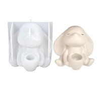 Rabbit Silicone Mold - Flexible Detailed Casting, Non Stick Bunny Shape Epoxy Form, Reusable Plaster Gypsum Cement Tool, intrincado Animal Design Resin Craft Decoration Maker - For Home Holiday DIY