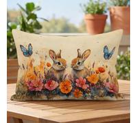 Rabbit Terciopelo Funda Cojin 60x80cm Juego de 1, Fundas Cojines kdd-6079