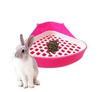 Rabbit Toilet Litter Tray,Small Animal Toilet Corner Potty, Pet Litter Trays Corner for Rabbit, Hamster (Blue)