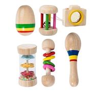 Rabbit Toys for Bunnies, Colorful Wooden Chew Toys 6X, 2.13x0.91in Teeth Grinding and Bite-Resistant Pet Accessories, Hamster Teether Small Animal Play, Health